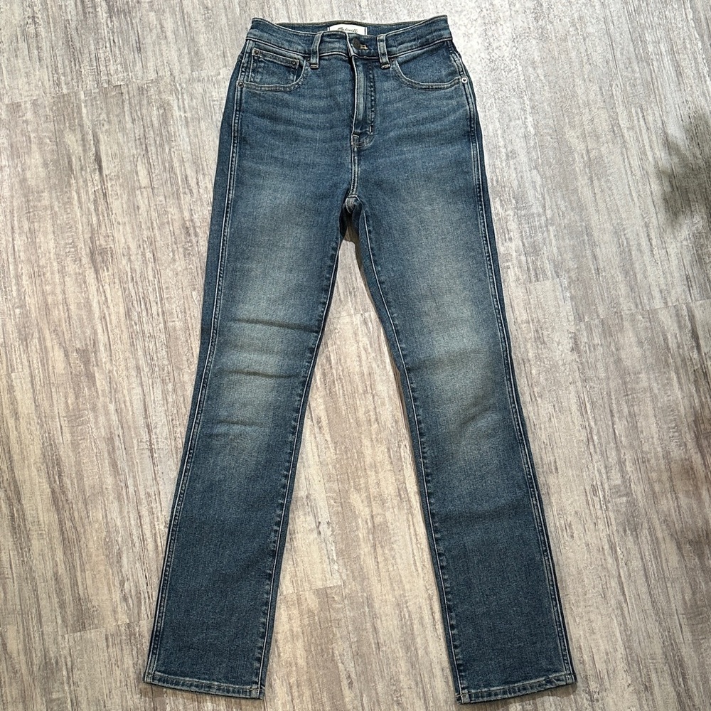 Madewell The Pencil Jean Classic Straight-Leg Blue Jeans
